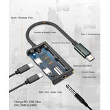 Adaptador De Audio Usb C A 0.138 In, Mxcudu Actualizado 3 En