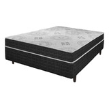 Cama Box Viúva Preto + Colchão San Francisco Espuma 128cm