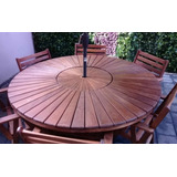 Comedor Para Exterior Fabricado En Madera De Tzalam 6 Sillas