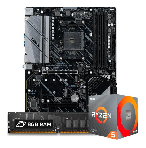 Kit Upgrade Ryzen 5 5600x + Asrock X570 Pg 4 + 8gb Ddr4