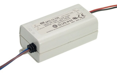 Driver Led Plástica - 350ma 12w Apc-12-350 Mean Well