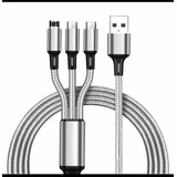 Cabo Usb 3 Em 1 Celular iPhone Samgsung Xiaomi Motorolla Etc