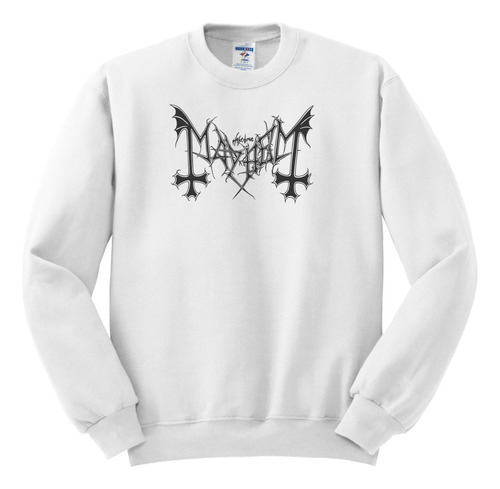 Sudadera Mayhem Logo Black Metal  Sin Gorro