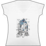 Blusa Dama Star Wars R2-d2 Vinta Camiseta Bca Tienda Urbanoz