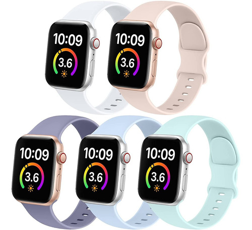 5 Correas Compatibles Con Apple Watch- 42mm/44mm/45mm