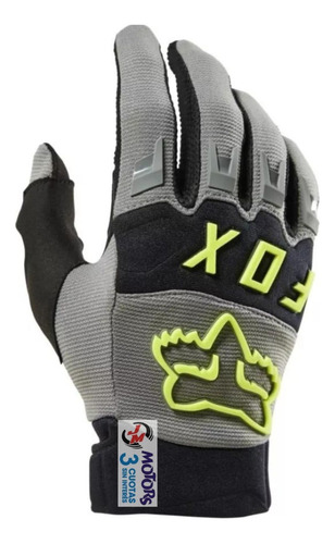 Jm Guantes Fox Dirtpaw Ce Mx Enduro Motocross Amarillo Gris