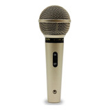 Microfone Le Son Sm58 P4 Dinâmico Nf Profissional Champanhe