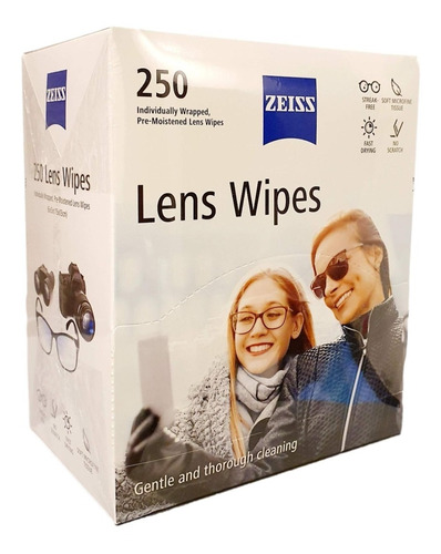 250 Toallas Limpia Pantallas Lentes Tejido Microfino Zeiss