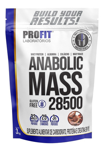 Hipercalórico Anabolic Mass 28500 3kg - Profit Labs