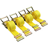 Paquete De 4 Correas De Trinquete E-track De 2  X 15' 4400lb