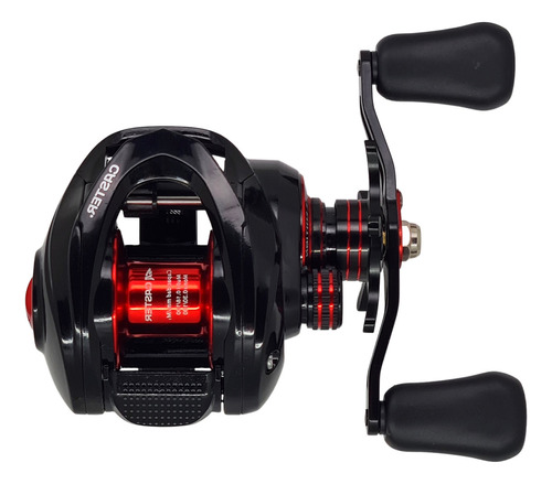 Reel Huevito Caster Black Widow 108 Baitcasting 8 Rulemanes Color Negro - Manija Derecha