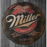 Cartel  Chapa Vintage Retro Cerveza Miller