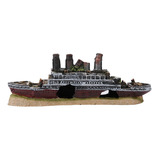 Ornamento De Navio De Barco Destruído Titanic Lost Aquarium