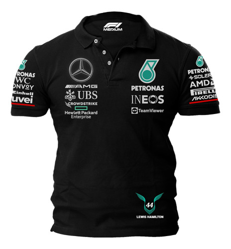 Playera Hamilton F1 Escudería Mercedes Benz