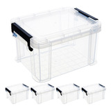 .. Mini Cajas De Almacenamiento Transparentes De 5 Piezas