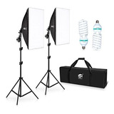 Sh 2set 20  X28  Softbox Photography Kit De Iluminación 135w