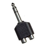 Adaptador Ficha Plug 6.5 Estereo A 2 Jack Rca