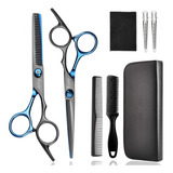 Kit Profesional De Tijeras De Corte De Pelo-negro X10