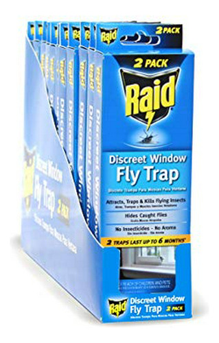 Trampas Para Control De P Raid, 12 Pack, Discreet Window Fly