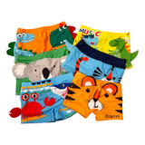 Kit 3 Sungão Bebê Menino Infantil Shorts Proteção Solar