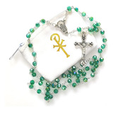 Elysian Gift Shop Collar Católico De Rosario Verde Esmeralda