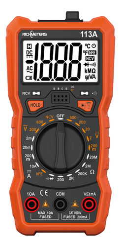 Multímetros Multímetro Rm113a Ncv Richmeters Digital Light