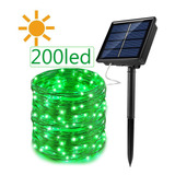 Cadena Solar Cobre Luces Verde Hada Navidad Luces 20m