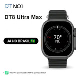 Smartwatch Dt8 Ultra Max, Pulseira Preta E Laranja Com Case