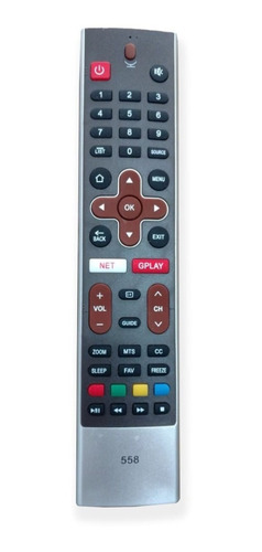 Control Remoto 558 Para Smart Tv Led Skyworth Sin Microfono