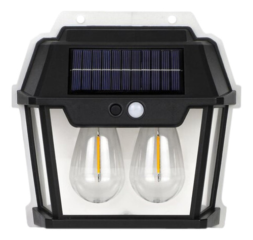 Farol Aplique Led Solar 2 Ampolletas Impermeable Ip65 