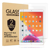 2pzas Mica Cristal Templado Para iPad 10.2 7 8 9 2019 A 2021