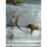 Antiguo Aplique De Pared En Bronce Funcionando 10 Ancho X 22,5 Prof X 27 Alto - Pesa 800 Grs.