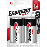 2 X Pilas Alcalinas Grande Tipo D Energizer Max Blister 