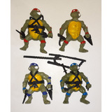 Tortugas Ninja X 4 Retro De Goma Vintage