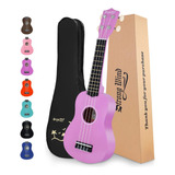 Ukelele Soprano Fuerte De Viento, Guitarra Hawaiana Morado P