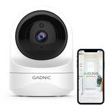 Camara De Seguridad Wifi Ip 1080p Full Hd Gadnic Alexa Pro Color Blanco