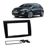 Moldura Painel 2 Din Fiat Bravo 2012 A 2016 Preto