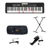 Kit Gold Teclado Casio Casiotone Lk-s250 61 Tecla Iluminada