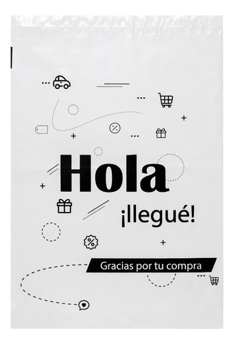 Bolsas E Commerce Hola Llegue 40x54 N3 Tricapa X 100