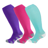 Calcetines De Compresion De Pantorilla Amplia Para Mujeres Y