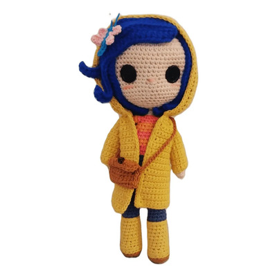 Muñeca Coraline Ojos De Boton Tejido A Crochet Amigurumi | Meses sin interés
