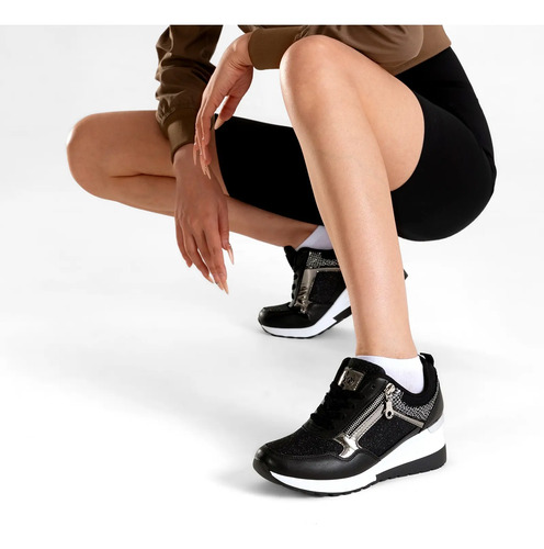 Tenis Mujer Zapatos Moda Blillo Casual Deportiva-lujo Weide