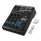 Patioer 4 Canales Mini Usb Audio Mixer Amplificador Consola 