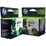 Combo 2 Cartucho Tinta Hp 664xl Color F6v30al Negro F6v31a