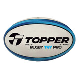 Pelota Topper Rugby Unisex Try Pro Blanco-az-cte Cli Color Blanco-azul-celeste