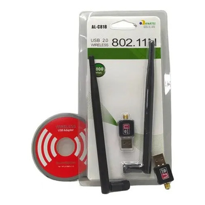 Adaptador USB Wi-Fi 1800Mbps Antena 2dBi 2.4GHz Linux | Frete grátis