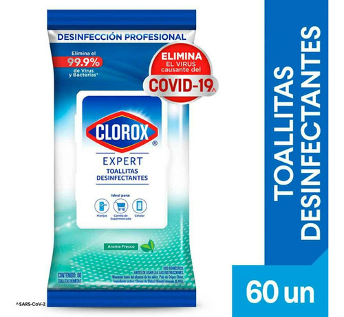 Toallitas Desinfectantes Clorox Expert Fresco 60 Un