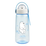 Botella Para Agua Con Tapa Osos Escandalosos 600ml Miniso