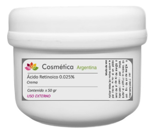 Crema Acido Retinoico 0.025 X 50 Gr Acne Cicatrices Arrugas