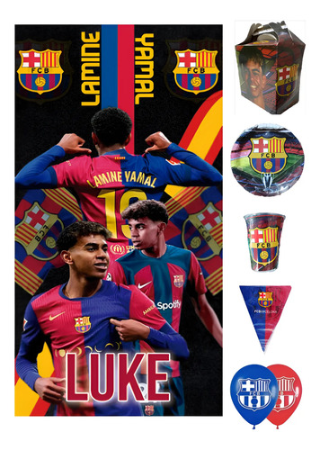 Kit Fiesta Futbol 50 Vasos Platos Cajas Party Equipos Soccer